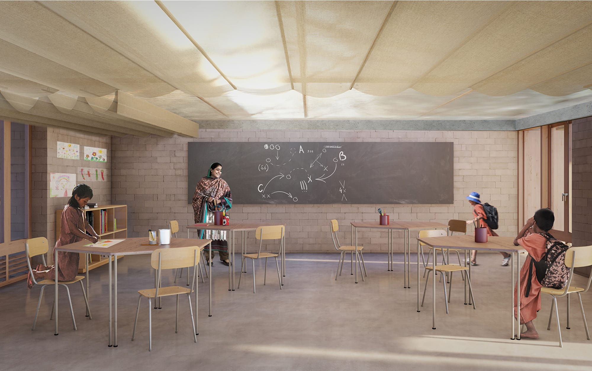 Fotografía de obra de Escuela Nepal
