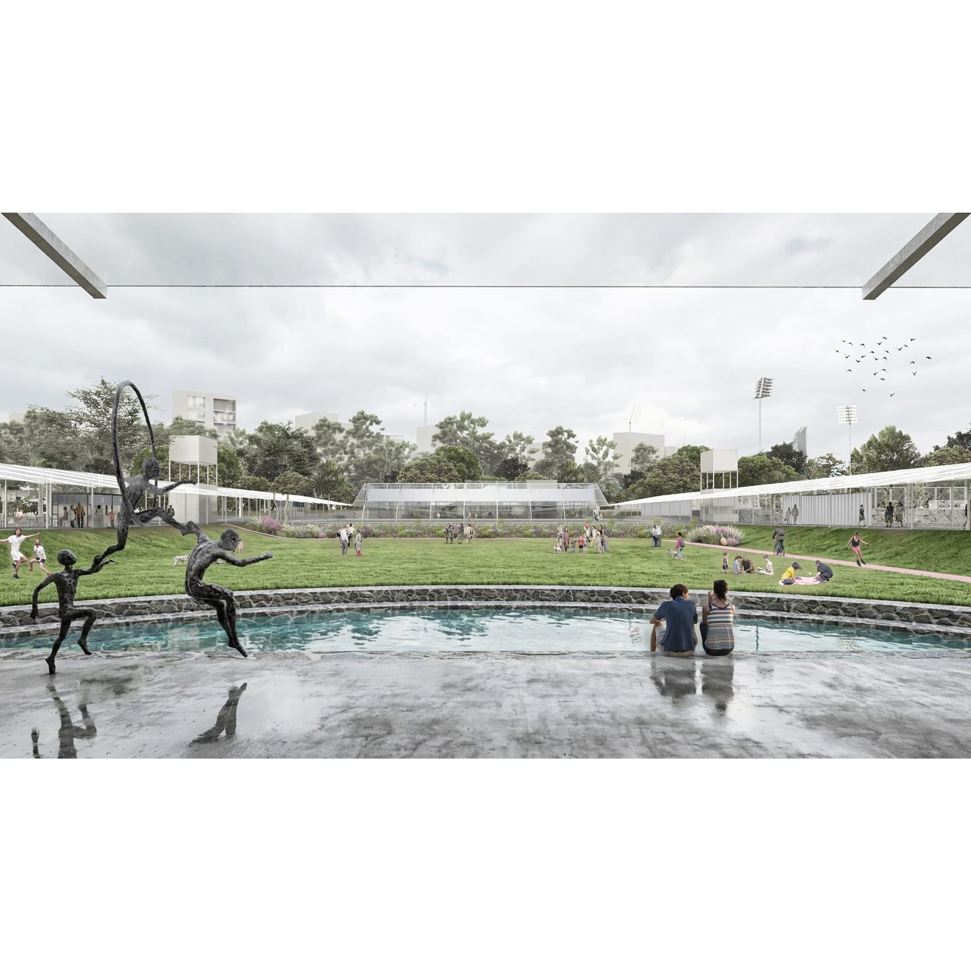 Fotografía de obra de Parque Deportivo Concurso Internacional