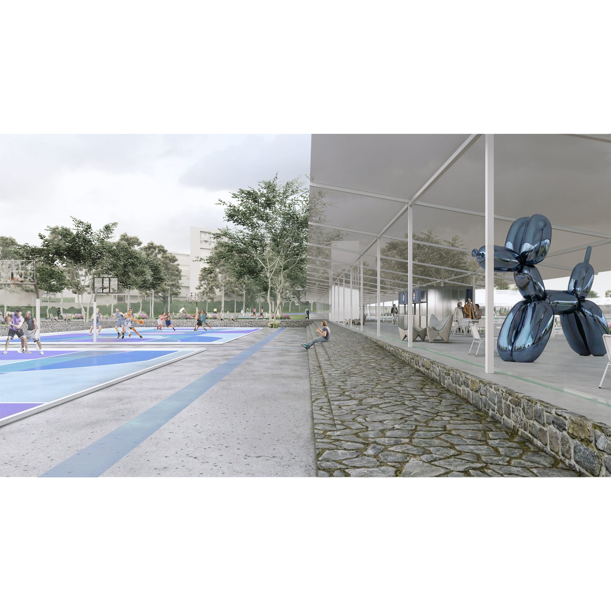 Fotografía de obra de Parque Deportivo Concurso Internacional