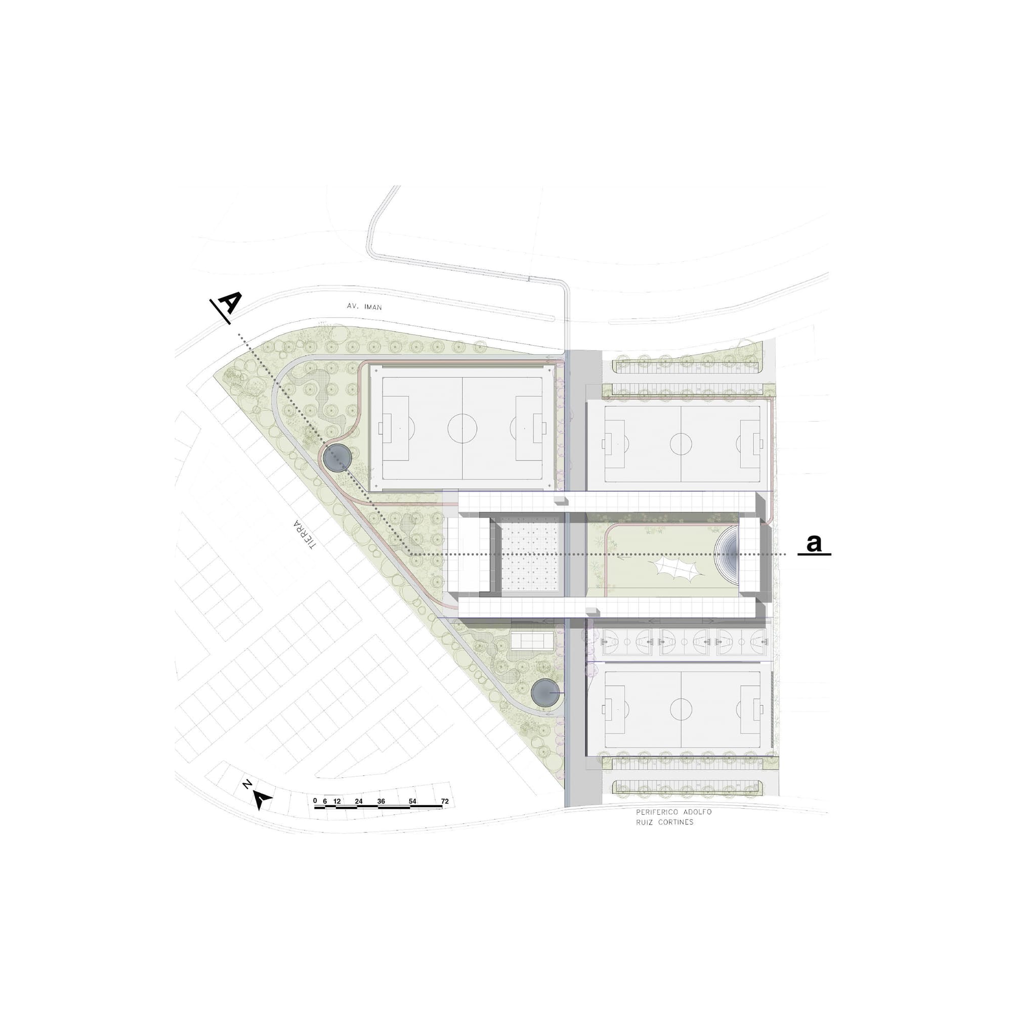 Plano de Parque Deportivo Concurso Internacional
