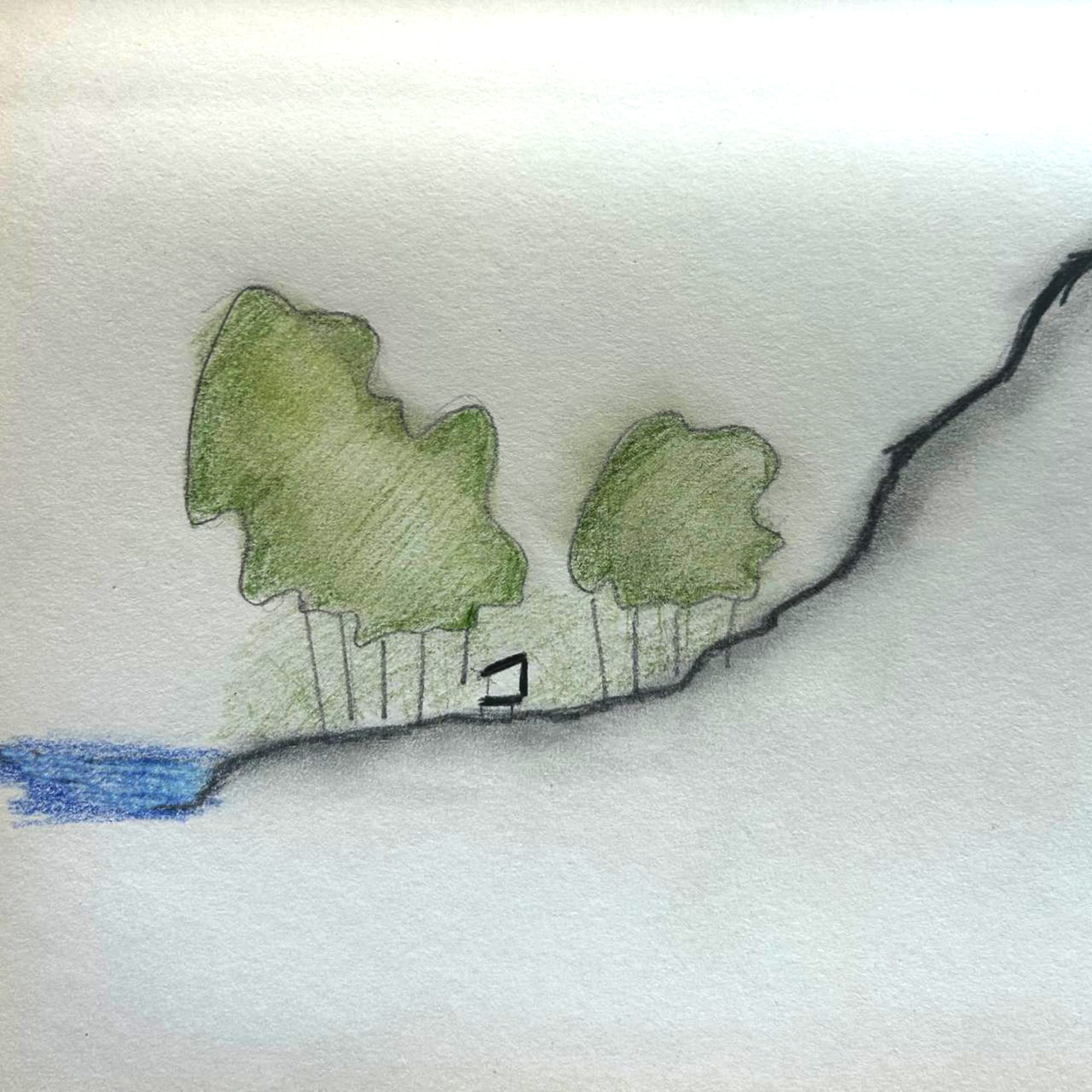 Plano de Cabañas En El Rio Atuel